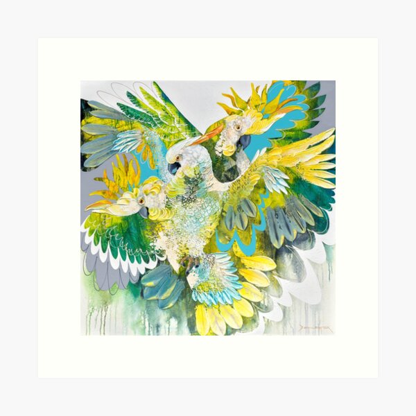 Cockatoo party Art Print
