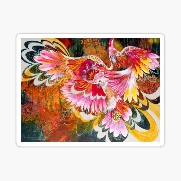 Cockatoo Mardi-gras Sticker