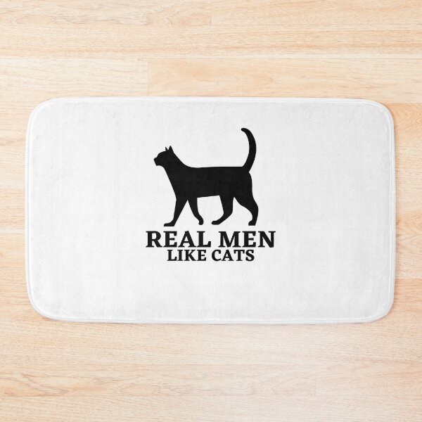 Item preview, Real Men like Cats, Husband ,Dad Gift ,love Funny Geek , Mens Womens Ladies Youth Kids Cat Kitten Meow,black and white designed and sold by Orgoss.