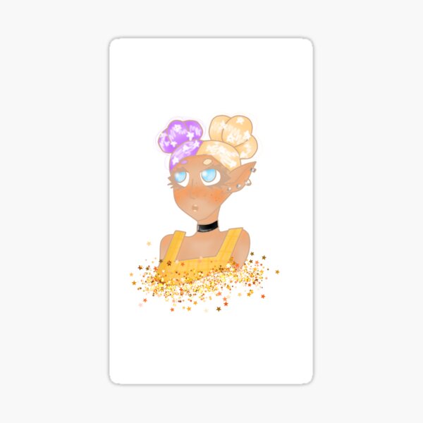 Purple and blond elf girl Sticker