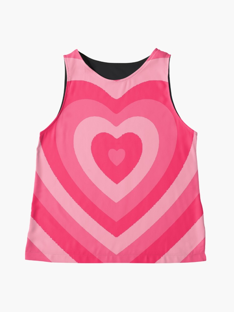 Aura Womens tank top Size Small Black Pink Heart Sleeveless NEW