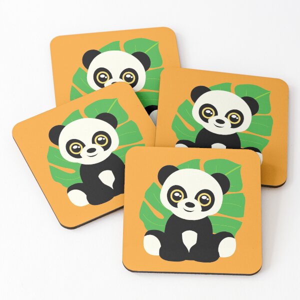 Item preview, Cute Panda Baby with Green Leaf  designed and sold by SunfullyYours.