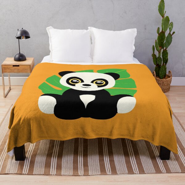 Item preview, Cute Panda Baby with Green Leaf designed and sold by SunfullyYours.