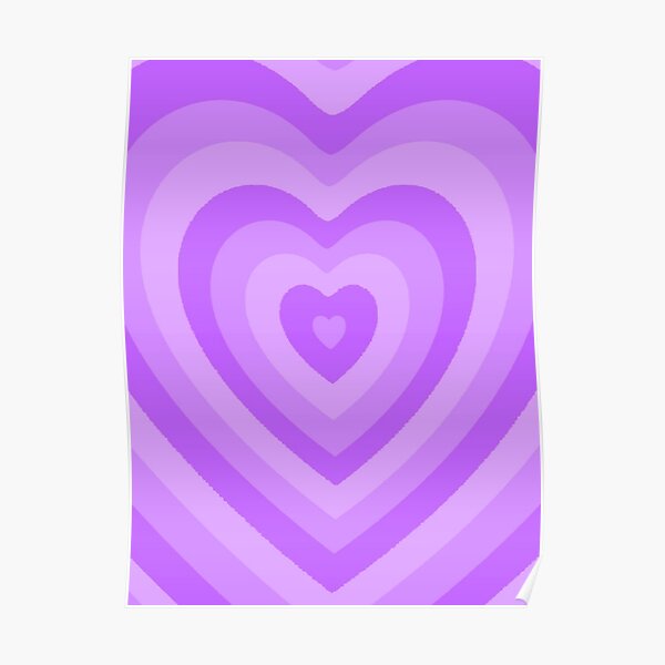 cute y2k/soft girl heart pattern Poster