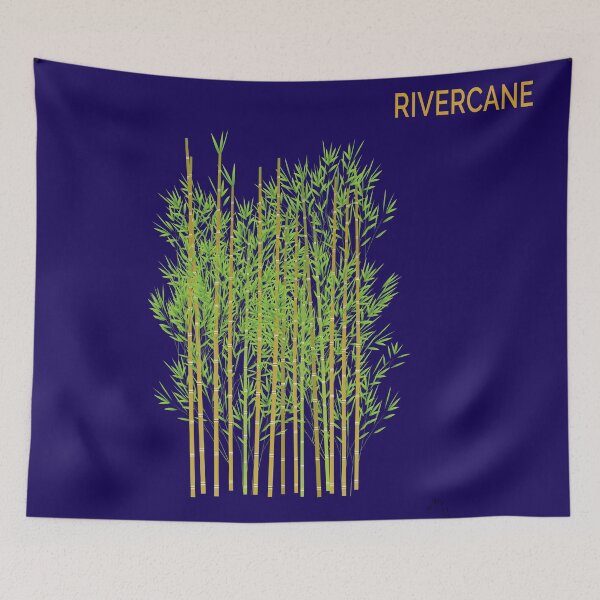 Item preview, Rivercane on indigo designed and sold by YouAreHereArt.