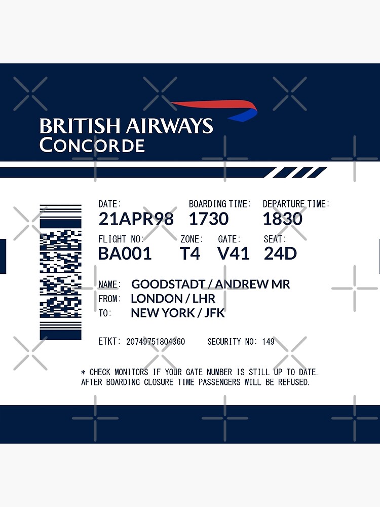 Boarding Pass Pillow BAC by twgcrazy