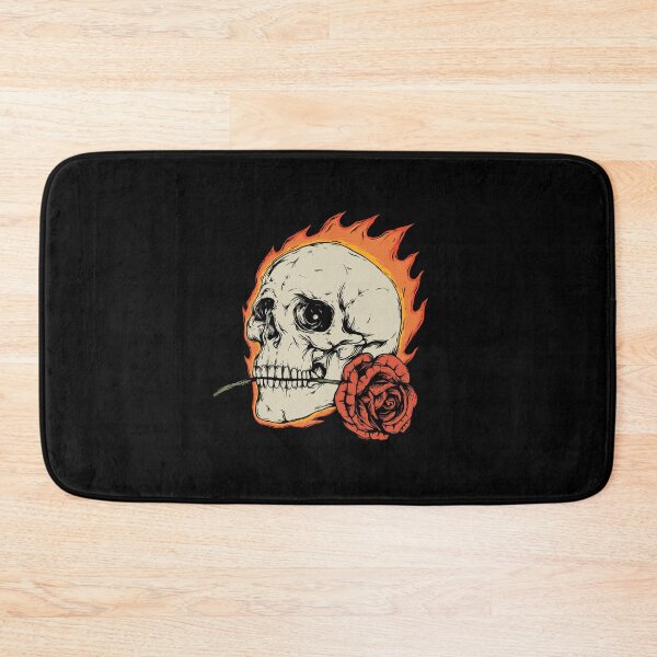 Item preview, Burning floral skull designed and sold by krattstudio.