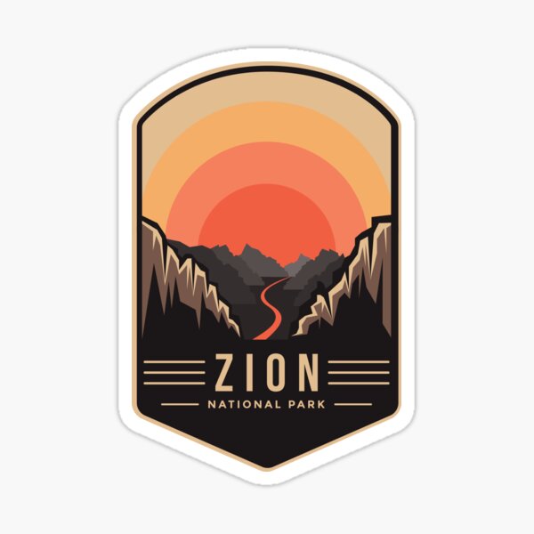 Zion national park emblem patch logo Sticker