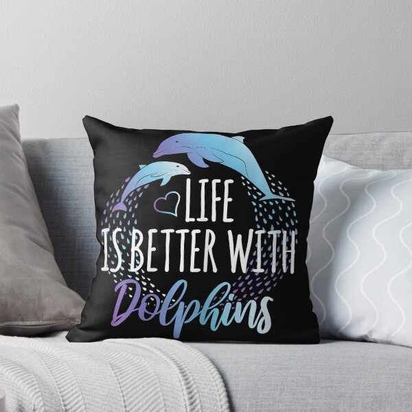 Item preview, Life Is Better With Dolphins Women Girls Gift Dolphin Lover T-Shirt designed and sold by EveElliott.