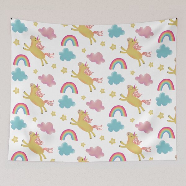 Item preview, Unicorn, rainbows and clouds designed and sold by MadaFaCose.