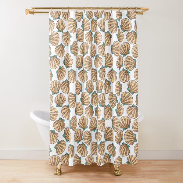 Ocean and Sea shells scallops Shower Curtain