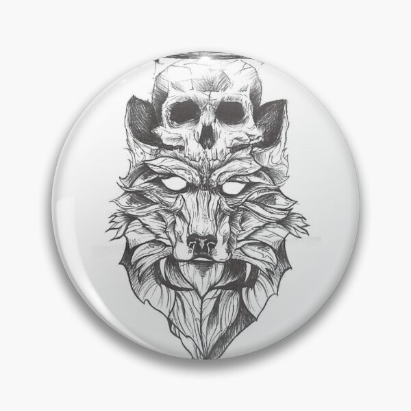Item preview, Wolf and skull design designed and sold by kctanner.