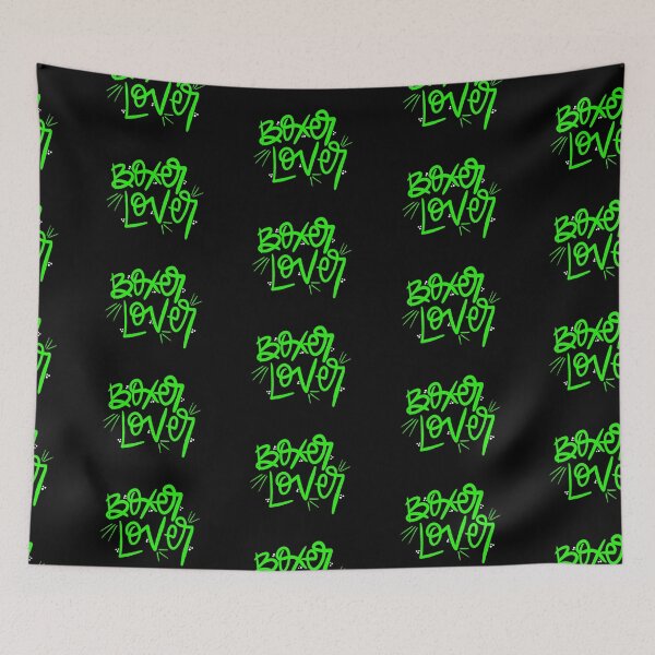 Item preview, BOXER DOG LOVER NEON GREEN HANDLETTERED  designed and sold by GIVENGRACE.ART.