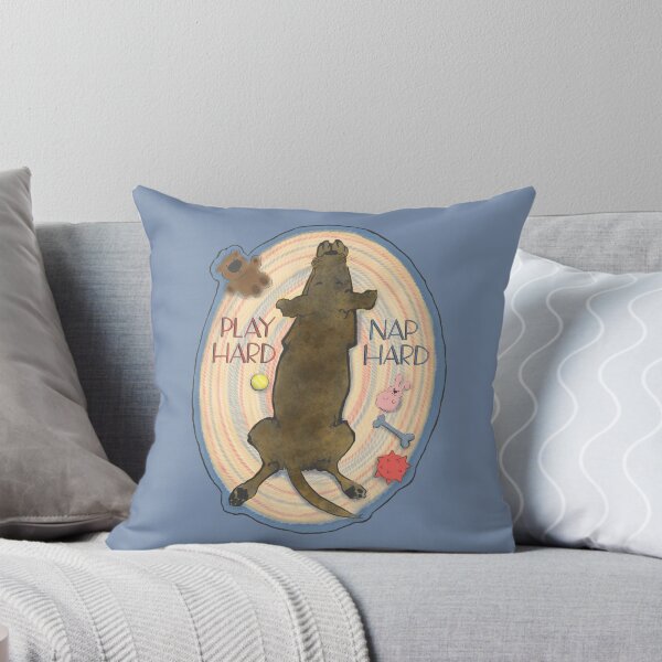Item preview, Play Hard, Nap Hard with Chocolate Lab  designed and sold by Christine Philbrick.