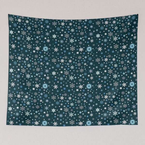 Item preview, Dark Snowflakes winter pattern designed and sold by ARTemSPL.