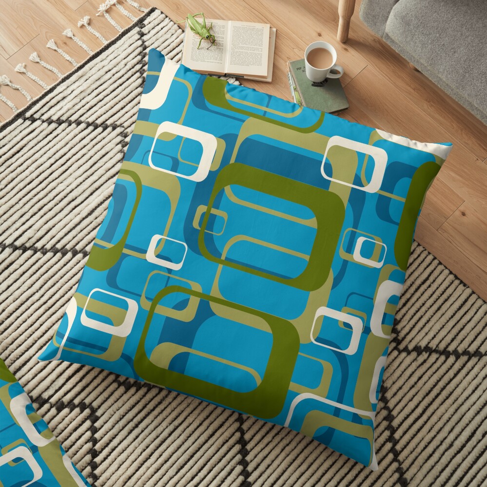 Ocean Retro Floor Pillow
