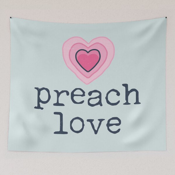 Item preview, Preach Love Heart designed and sold by SharksOnShore.