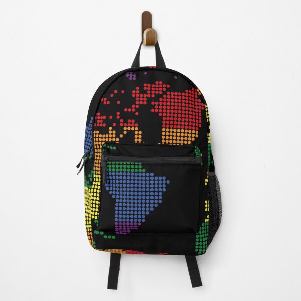 Item preview, World map dots rainbow colors. global LGBTQ. illustration designed and sold by Wissanu Mushtaprate.