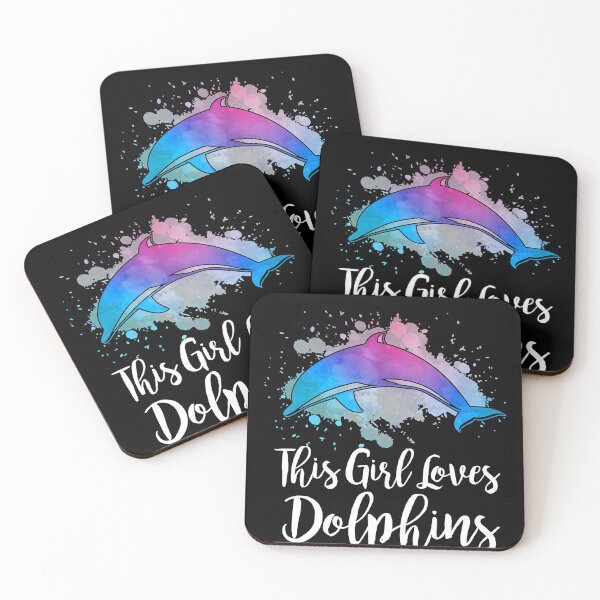 Item preview, THIS GIRL LOVES DOLPHINS Women Mom Teen Tween Kids Toddlers T-Shirt designed and sold by EveElliott.