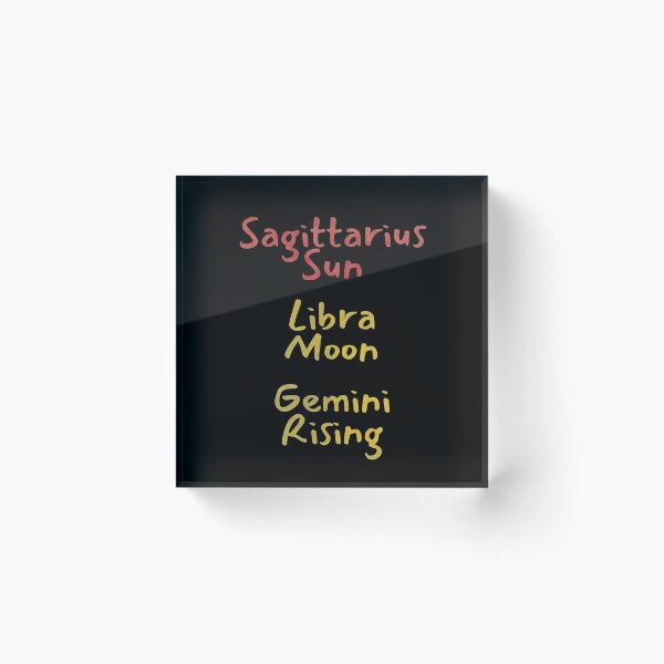 Item preview, Sagittarius Sun Libra Moon Gemini Rising Text designed and sold by leomooncreates.
