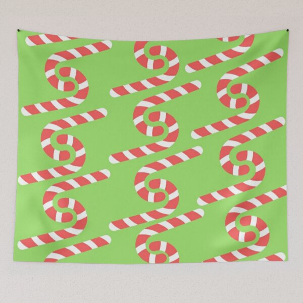 Item preview, Christmas holidays candy cane pattern red and green designed and sold by MynameisRafe.