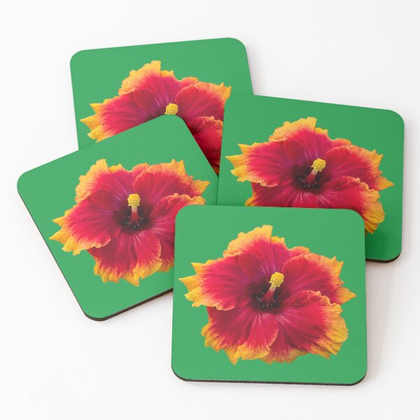 Item preview, Orange red Hibiscus rosa-sinensis  designed and sold by Martin Leber.