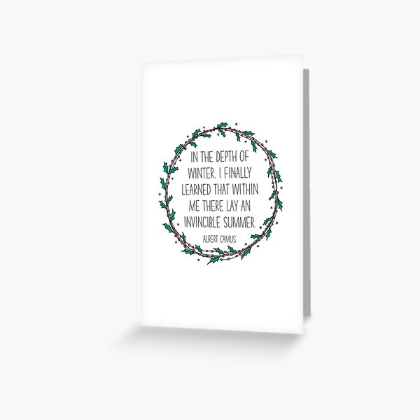 Item preview, In the depth of winter I finally learned that within me there lay an invincible summer quote designed and sold by JokeGysen.