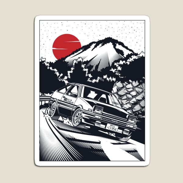 Item preview, Initial D Takumi Fujiwara Hachiroku Downhill Attack! AE86 Trueno [Monochrome Edition] designed and sold by WorldwideCars.