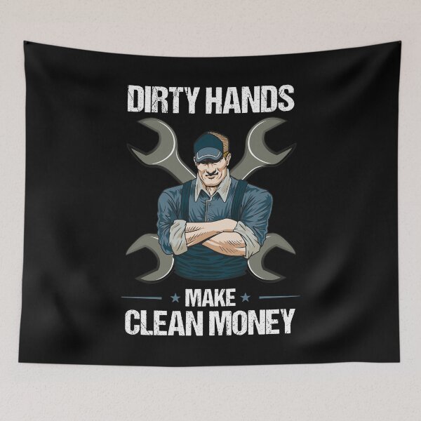 Item preview, Dirty Hands Make Clean Money | Diesel Mechanic Gift Idea designed and sold by MGO-Design.