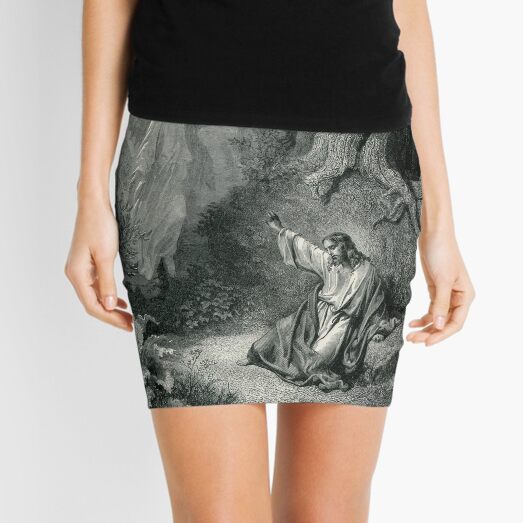 Old Bible Illustration Mini Skirt