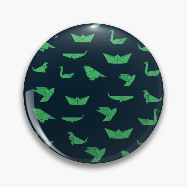 Item preview, origami animals green pattern designed and sold by The Parallel X.