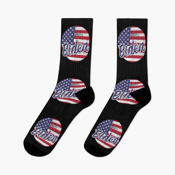 Item preview, Biden, texto retro en la bandera estadounidense redonda. designed and sold by Relaxing-Ginger.