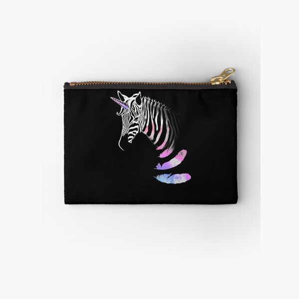 Item preview, Unicorn Zebra Animal Stripes Watercolor Feathers T-Shirt designed and sold by EveElliott.