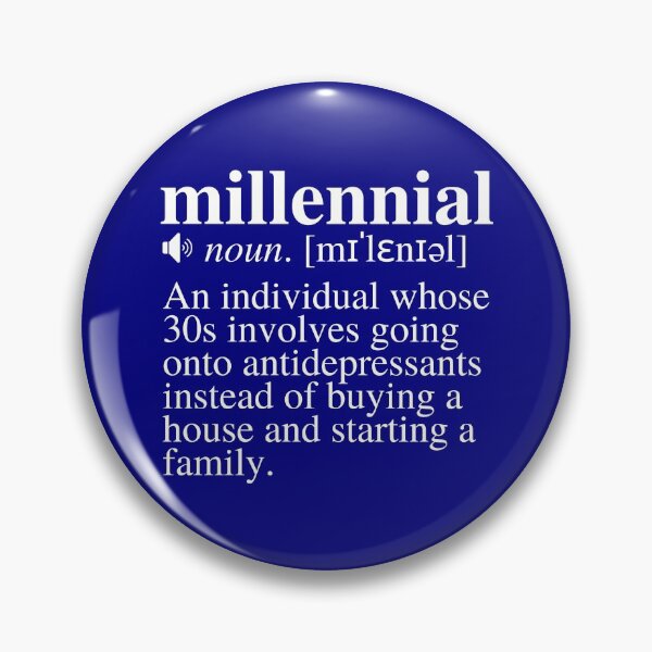 Item preview, Millennial Definition #2 - The 30s Depression (Navy/Blue Background) designed and sold by mind-illusions.
