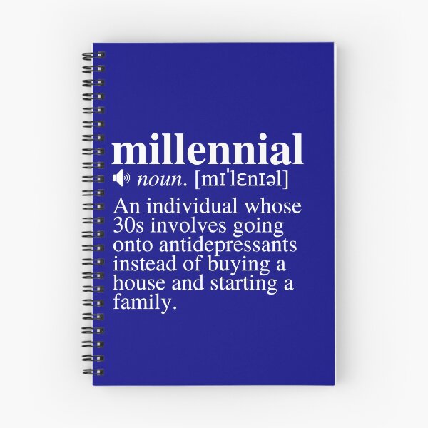 Item preview, Millennial Definition #2 - The 30s Depression (Navy/Blue Background) designed and sold by mind-illusions.