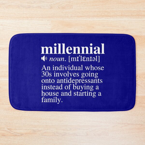 Item preview, Millennial Definition #2 - The 30s Depression (Navy/Blue Background) designed and sold by mind-illusions.