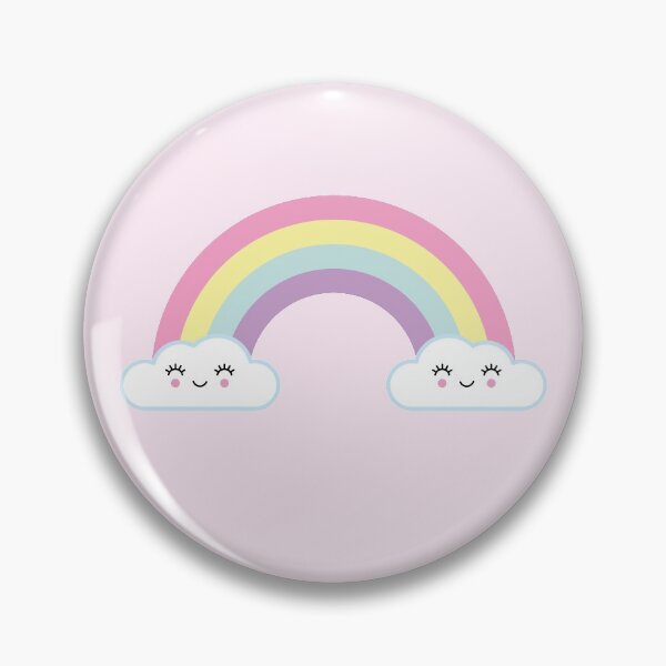 Aperçu de l'œuvre Arc en ciel mignon avec des nuages créée et vendue par BSBgraphics.
