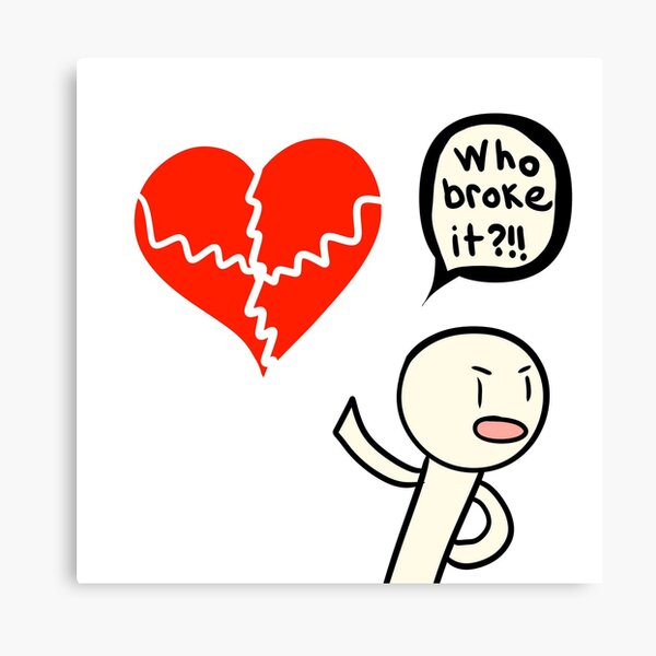 Leinwanddrucke Broken Heart Redbubble