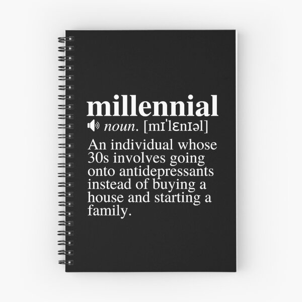 Item preview, Millennial Definition #2 - The 30s Depression (Black Background) designed and sold by mind-illusions.