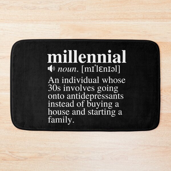 Item preview, Millennial Definition #2 - The 30s Depression (Black Background) designed and sold by mind-illusions.