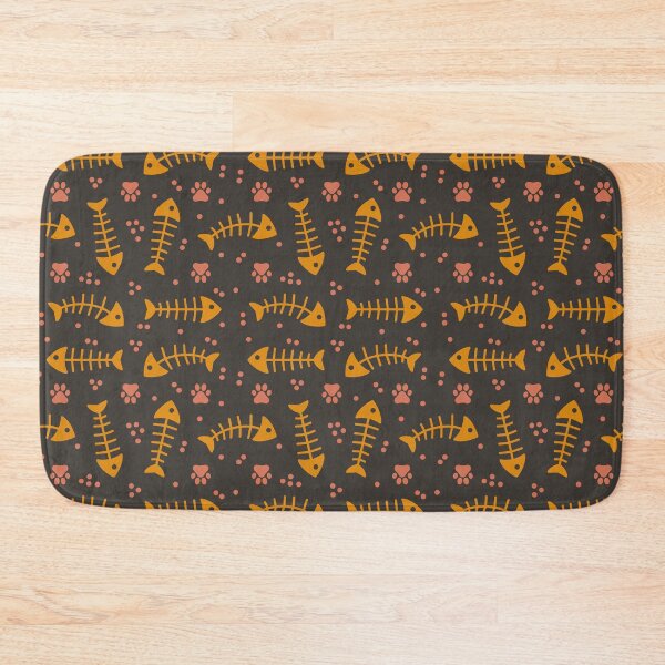 Item preview, Fish Bone Dark Pastel Pattern  designed and sold by Simplulina.