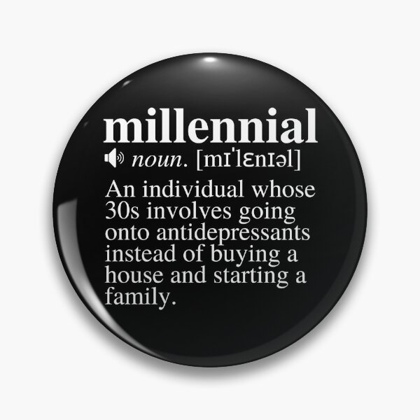 Item preview, Millennial Definition #2 - The 30s Depression (Black Background) designed and sold by mind-illusions.