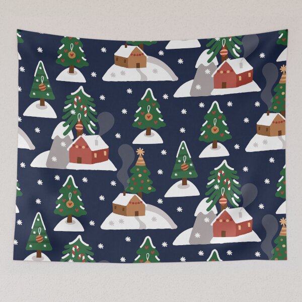 Item preview, Snowy Night- Christmas Pattern designed and sold by HeraAndKosmos.