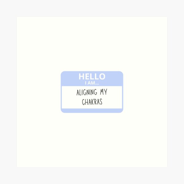 Item preview, Aligning My Chakras Name Tag designed and sold by alwayselle.