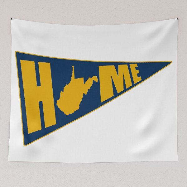Item preview, West Virginia Retro Pennant State Map WV Home White Shirts Stickers designed and sold by Pittsburgh 412 Steel City Yinzers.