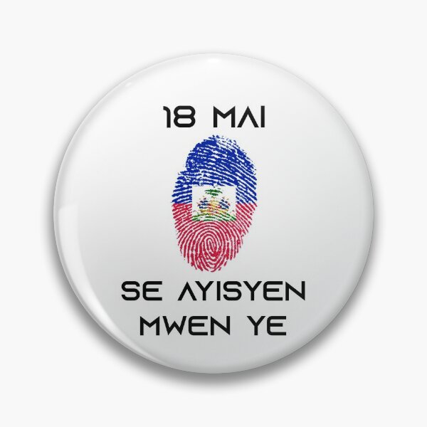 Item preview, 18 Mai Se Ayisyen Mwen Ye - Haitian Fingerprint Flag - Je Suis Haitien(ne) designed and sold by makeitadmirable.
