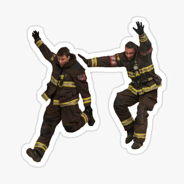 Casey and Severide jump off building Sticker