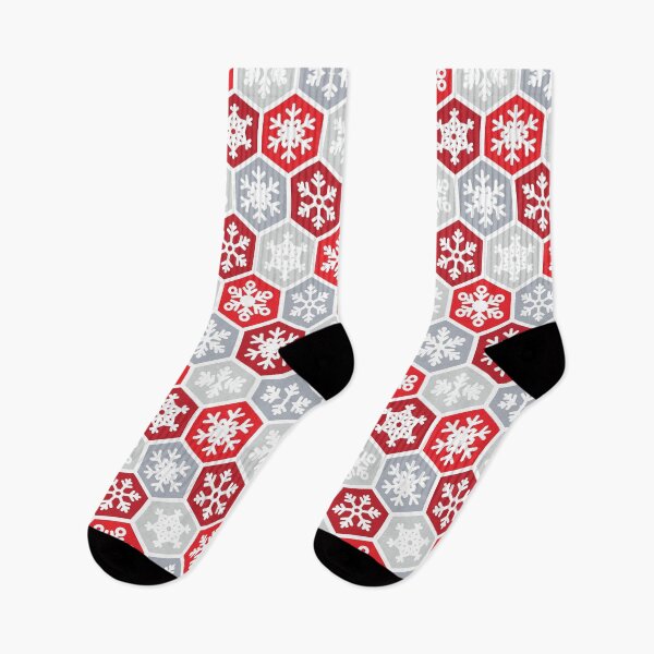 Item preview, Preppy 1980s Modern Christmas Grey  Burgundy Snowflakes  designed and sold by IamTrending.