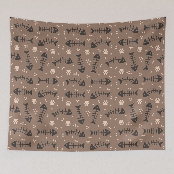 Item preview, Fish Bone Neutral Pastel Pattern designed and sold by Simplulina.