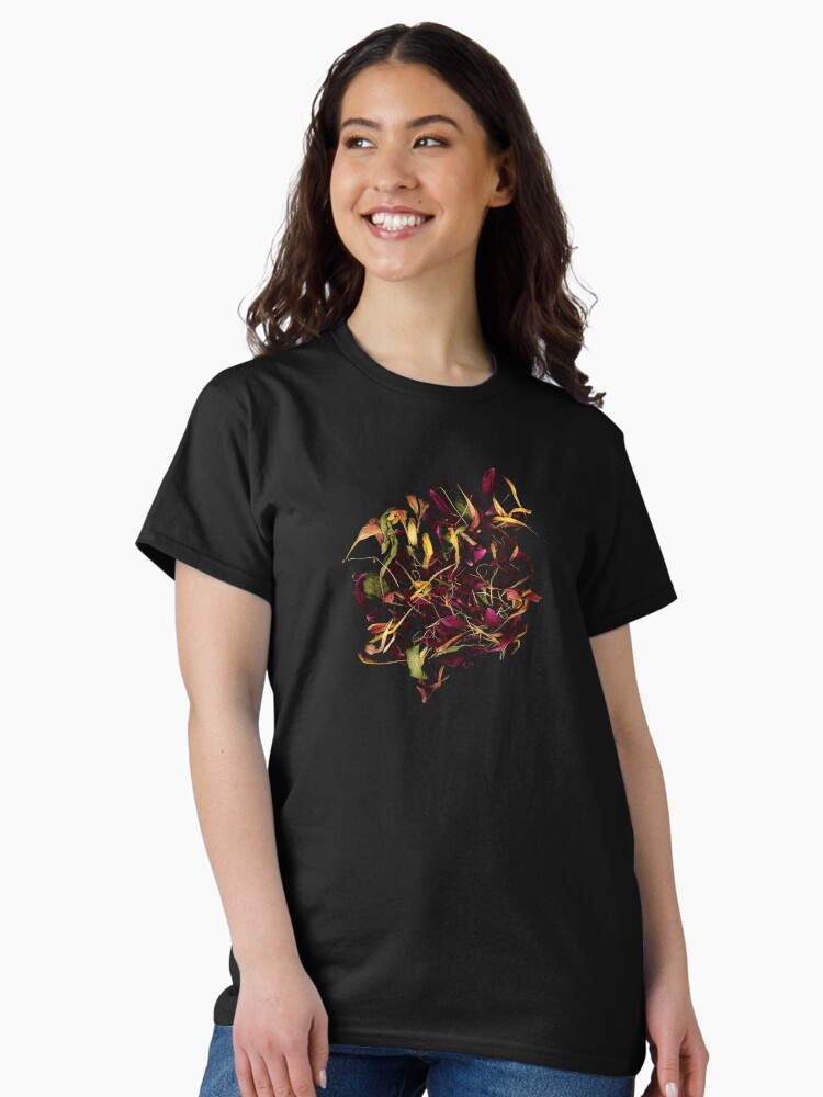 Thumbnail 1 of 7, Classic T-Shirt, Jester Petals Dark Floral designed and sold by LindasPhotoArt.